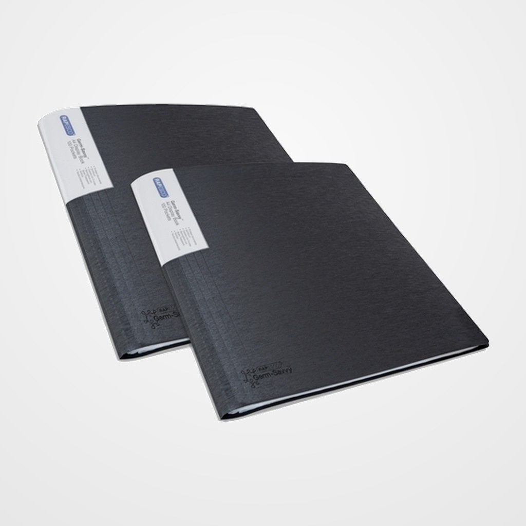 CARPETA FUNDAS (TARIFARIO) RAPESCO PP A4  100 F. NEGRO PACK de 2