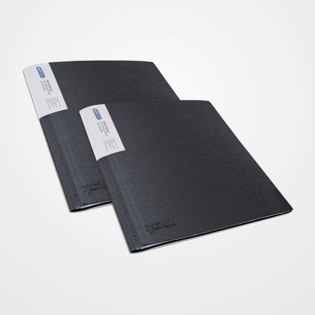 CARPETA FUNDAS (TARIFARIO) RAPESCO PP A4  40 F. NEGRO PACK de 2