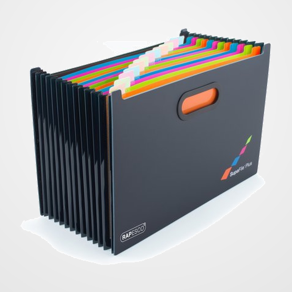 CLASIFICADOR ACORDEON RAPESCO PP A4+ 13 DPTOS. NEGRO