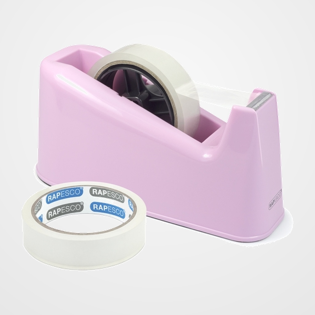 PORTARROLLOS RAPESCO 500 (1540) ROSA  (incluye 2 cintas)