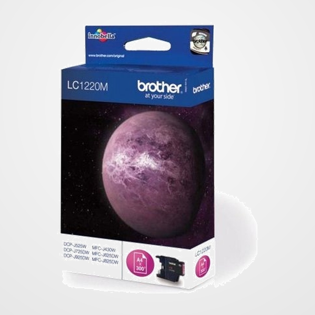 CARTUCHO INKJET BROTHER LC-1220MBP MAGENTA DCP-J525W/J725DW/J925DW, MFC-J430W/J625DW/J825DW (300 PAG.)