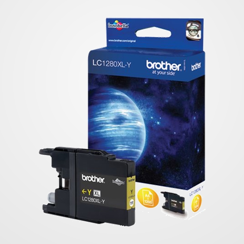 CARTUCHO INKJET BROTHER LC-1280XLYBP AMARILLO MFC- J6510DW/J6710DW/J6910DW (1.200 PAG.)