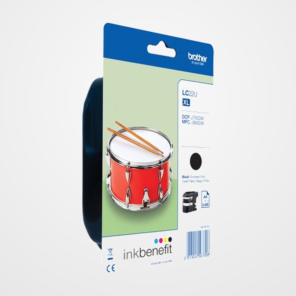 CARTUCHO INKJET BROTHER LC22UBK NEGRO DCPJ785DW (2.400 PAG.)