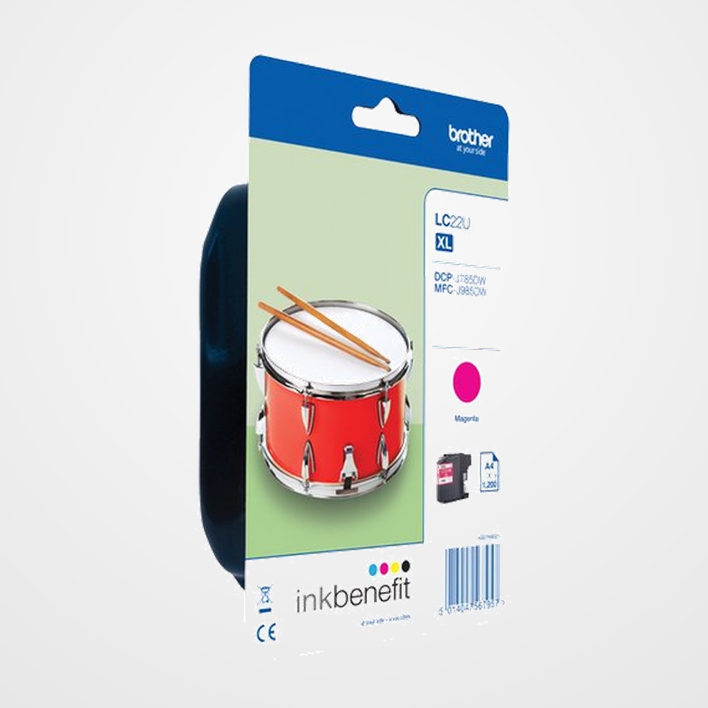 [41601086] CARTUCHO INKJET BROTHER LC22UM MAGENTA DCPJ785DW (1.200 PAG.)
