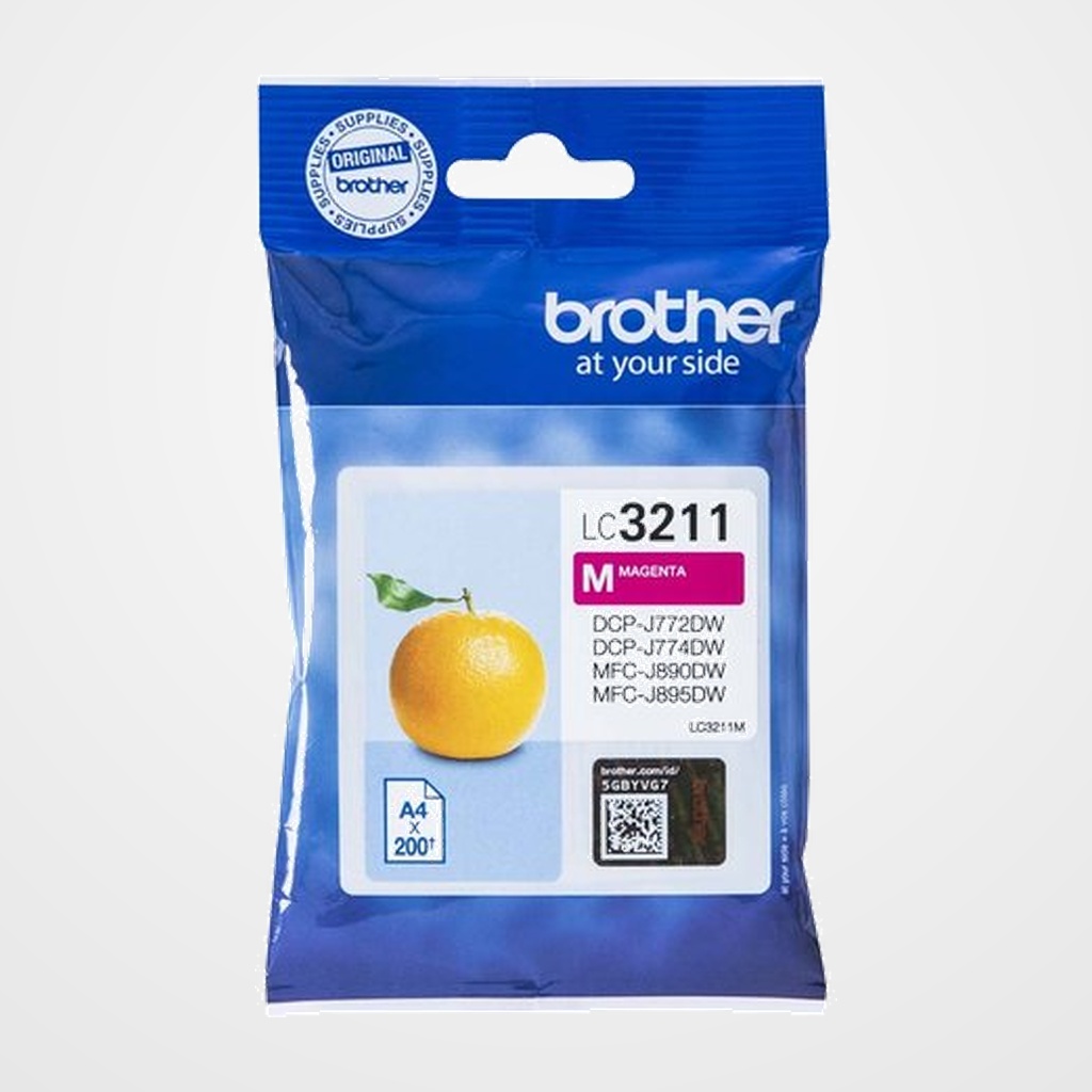 CARTUCHO INKJET BROTHER LC-3211M MAGENTA DCP-J572/J772/J774/MFC-J890/J895 (200 PAG.)