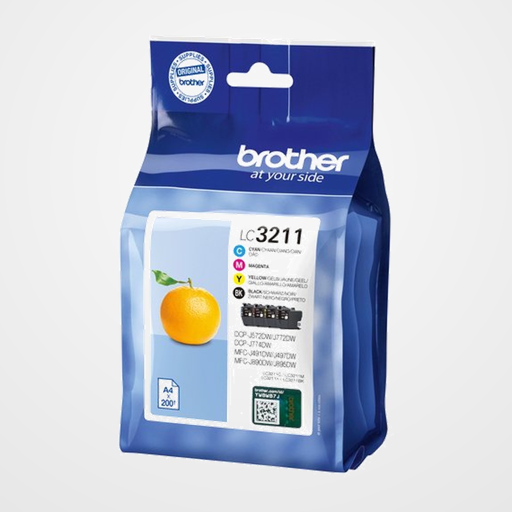 CARTUCHO INKJET BROTHER LC-3211VAL DCP-J572/J772/J774/MFC-J890/J895 PACK de 4 COLORES