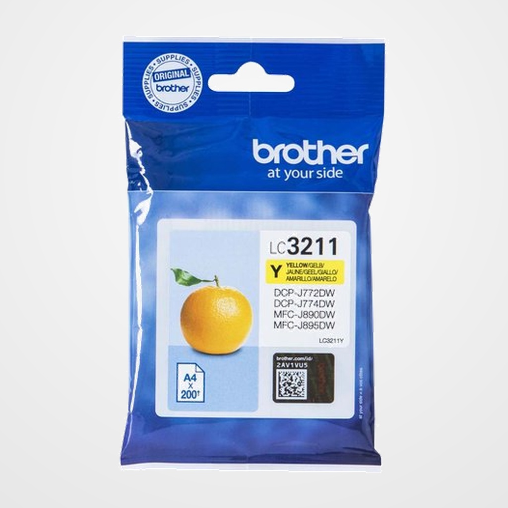 CARTUCHO INKJET BROTHER LC-3211Y AMARILLO DCP-J572/J772/J774/MFC-J890/J895 (200 PAG.)