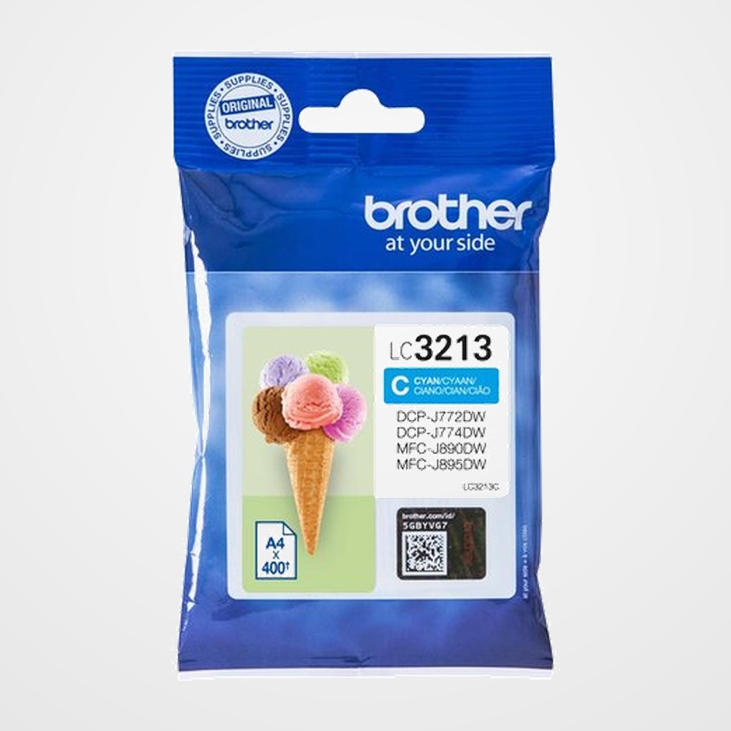 CARTUCHO INKJET BROTHER LC-3213C CIAN J772DW/DCP-J774DW/MFC-J890DN/J890DW/J890DWN/J895DW(400 PAG.)
