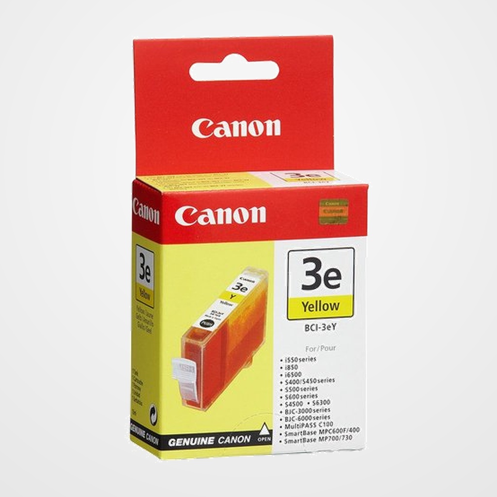 CARTUCHO INKJET CANON BCI3EY CARG.AMARILLA PARA BC30 Y BC33 BJC 3000/6000 S400/500/600 (4482A002AB)