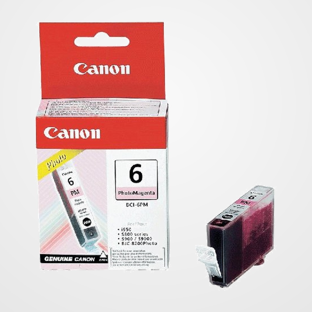 CARTUCHO INKJET CANON BCI-6PM BJ-S800/S820/S900, i990/99XX, PIXMA IP4000/iP5000/iP6000/iP8500/MP750/MP760/MP785 MAGENTA FOTO 280 PÁG. (4710A002)