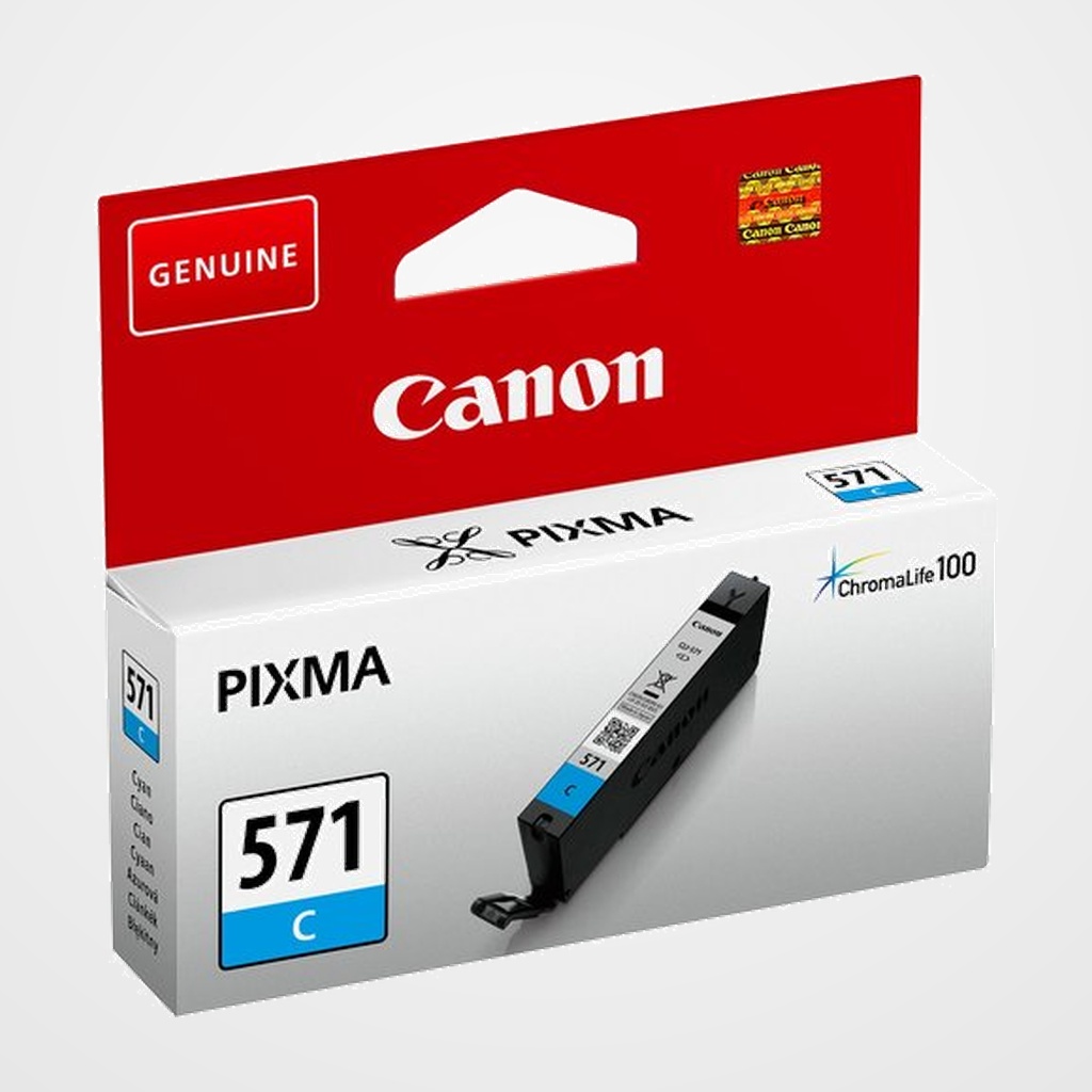 CARTUCHO INKJET CANON CLI-571C PIXMA MG5751/MG5752/MG5753/MG6851/MG6852/MG6853/MG7750/MG7751/MG7752/MG7753 CIAN 7ml
