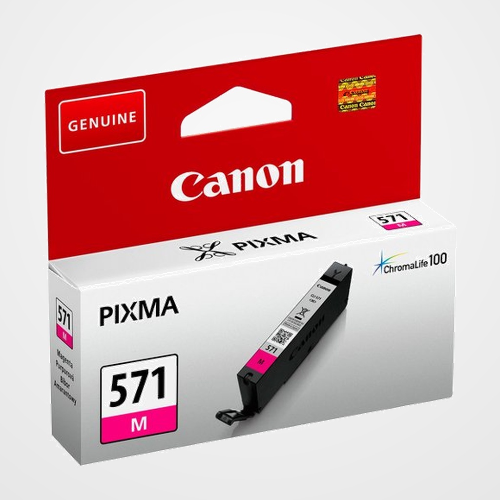 CARTUCHO INKJET CANON CLI-571M PIXMA MG5751/MG5752/MG5753/MG6851/MG6852/MG6853/MG7750/MG7751/MG7752/MG7753 MAGENTA 7ml