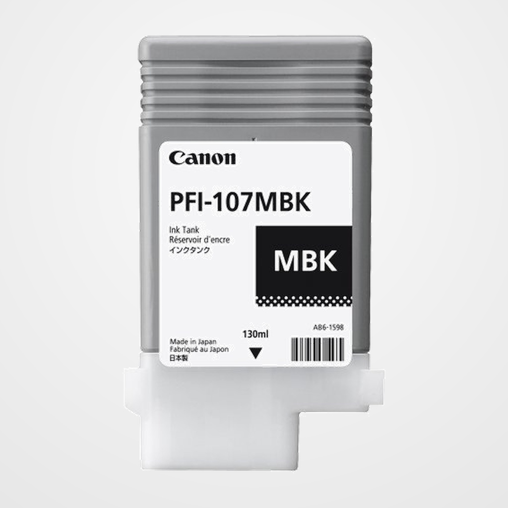 CARTUCHO INKJET CANON PFI-107MBK IMAGEPROGRAF IPF670/IPF680/IPF685/IPF770/IPF780/IPF785 NEGRO MATE 130 ML.(6704B001)