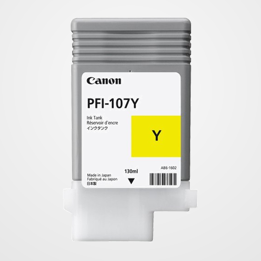 CARTUCHO INKJET CANON PFI-107Y IMAGEPROGRAF IPF670/IPF680/IPF685/IPF770/IPF780/IPF785 AMARILLO 130 ML.(6708B001)