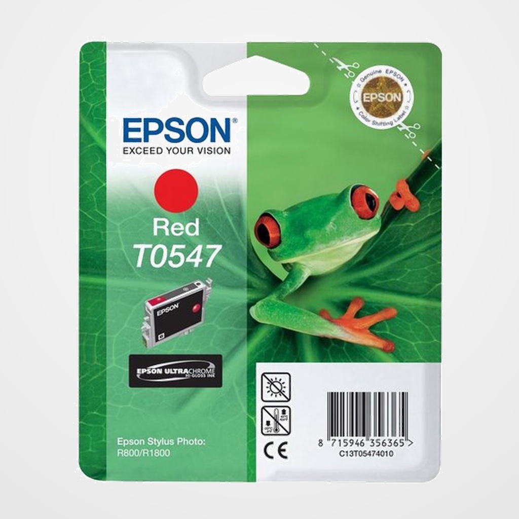 CARTUCHO INKJET EPSON T054740 STYLUS PHOTO R800/1800 ROJO 400 PÁG.