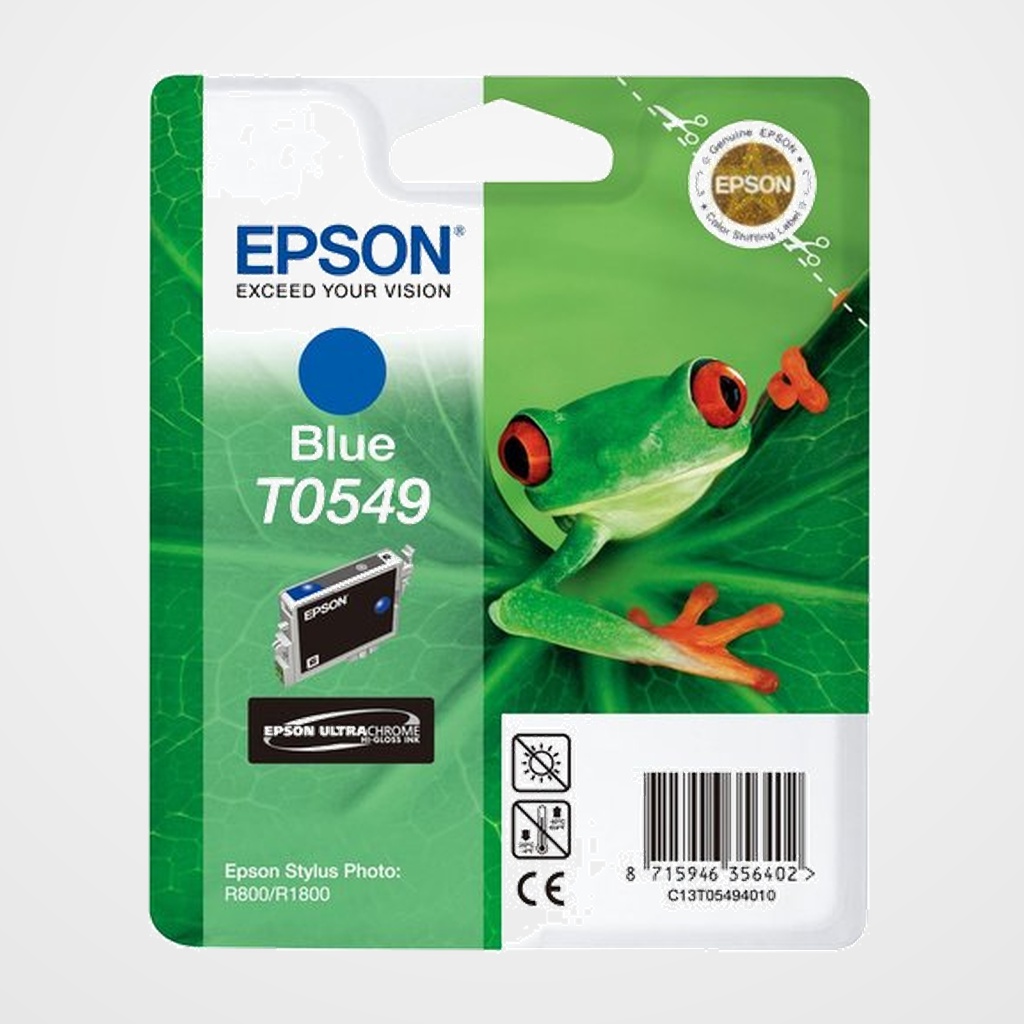 CARTUCHO INKJET EPSON T054940 STYLUS PHOTO R800/1800 AZUL 400 PÁG.