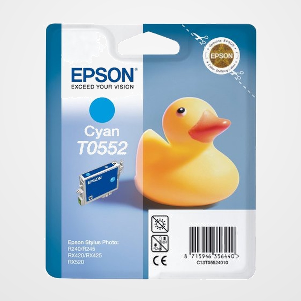 CARTUCHO INKJET EPSON T055240 STYLUS PHOTO RX245/420/425/520 R240 CIAN