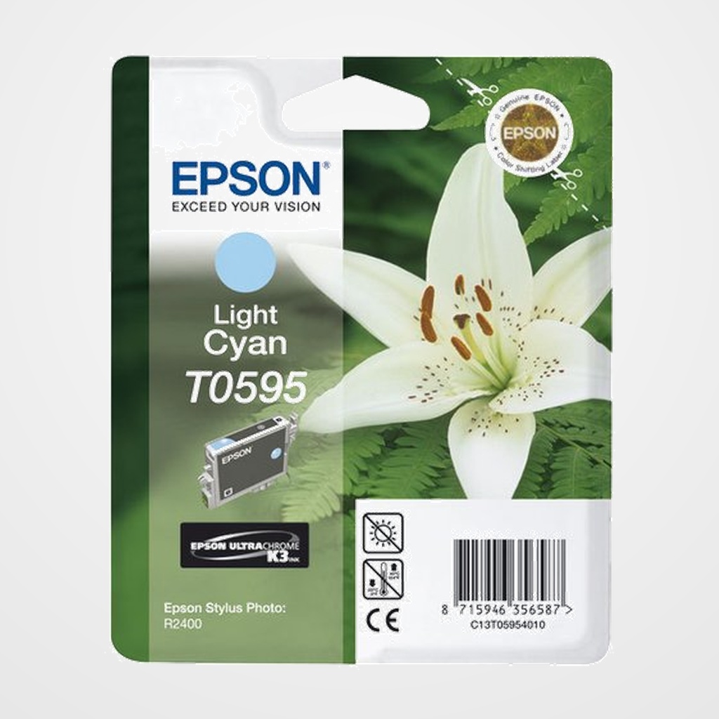 CARTUCHO INKJET EPSON T059540 STYLUS PHOTO R2400 CIAN CLARO