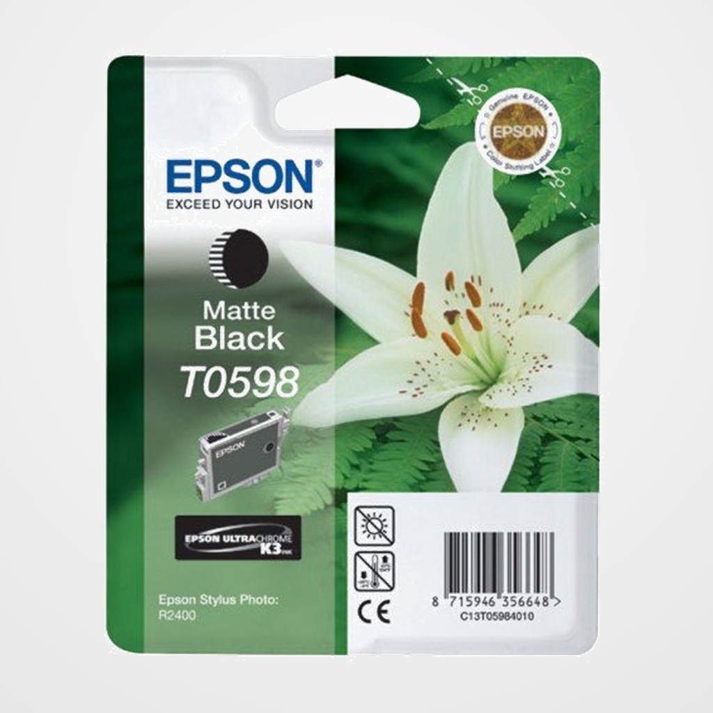 CARTUCHO INKJET EPSON T059840 STYLUS PHOTO R2400 NEGRO MATE