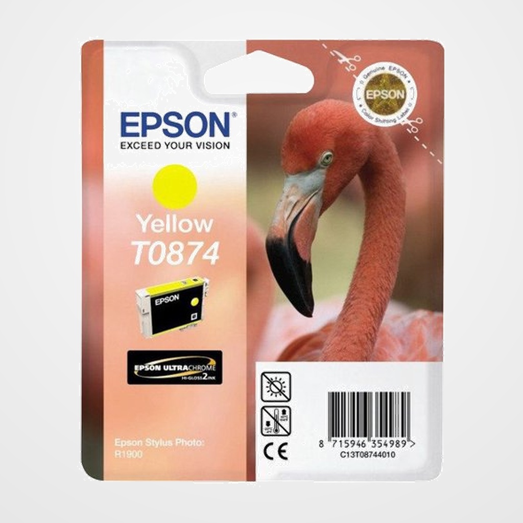 CARTUCHO INKJET EPSON T087440 STYLUS PHOTO R1900 AMARILLO