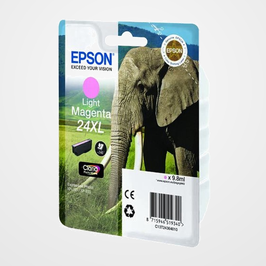 CARTUCHO INKJET EPSON T243640 Nº24XL EXPRESSION PHOTO XP-55/750/760/850/860/950/960, EXPRESSION PREMIUM XP-750/850 MAGENTA CLARO 9,8ML