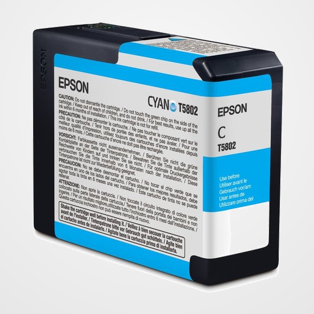 CARTUCHO INKJET EPSON T580200 STYLUS PRO 3800/3880 CIAN 80ML