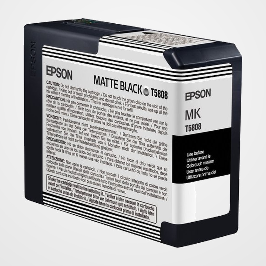 CARTUCHO INKJET EPSON T580800 STYLUS PRO 3800/3880 NEGRO MATE 80ML