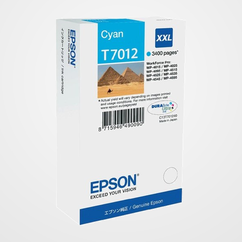 CARTUCHO INKJET EPSON T701240 WORKFORCE PRO WP4000/WP4500/4525DNF/4015DN CIAN XXL