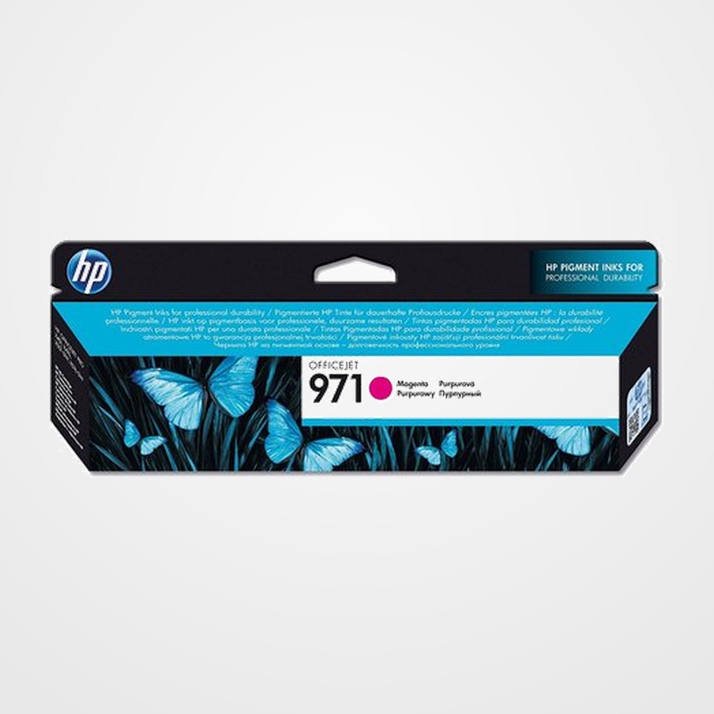 CARTUCHO INKJET HP CN623AE Nº 971 OFFICEJET PRO X451DN/X451DW/X476DN MFP/X476DW MFP/X551DW/X576DW MFP MAGENTA 2500 PÁG.