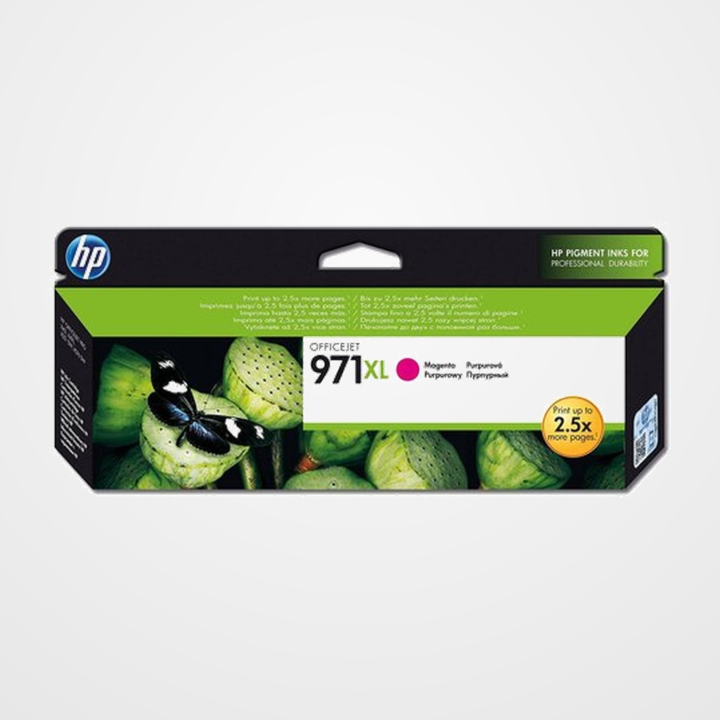 CARTUCHO INKJET HP CN627AE Nº 971XL OFFICEJET PRO X451DN/X451DW/X476DN MFP/X476DW MFP/X551DW/X576DW MFP MAGENTA 6600 PÁG.