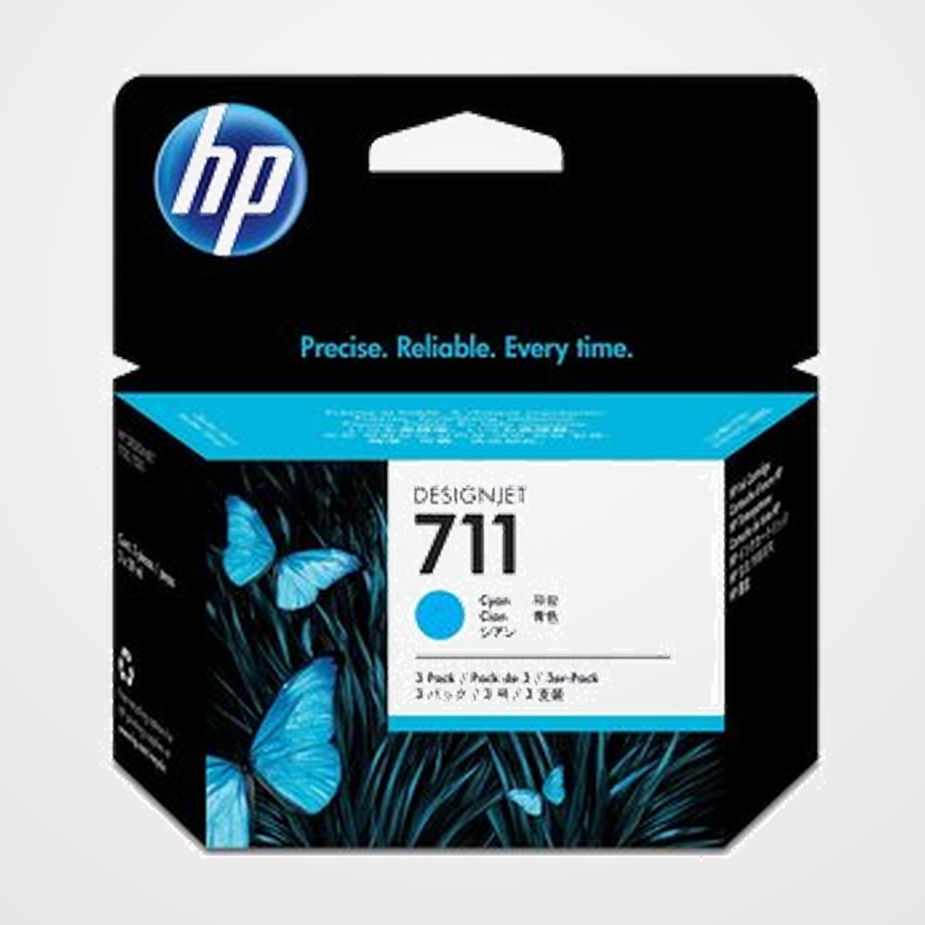 CARTUCHO INKJET HP CZ134A Nº711x3 DESINGNJET T120/T520 CIAN 29 ML. PACK DE 3