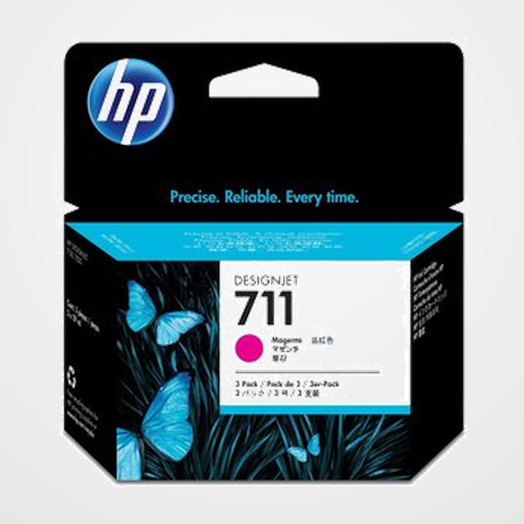 CARTUCHO INKJET HP CZ135A Nº711x3 DESINGNJET T120/T520 MAGENTA 29 ML. PACK DE 3