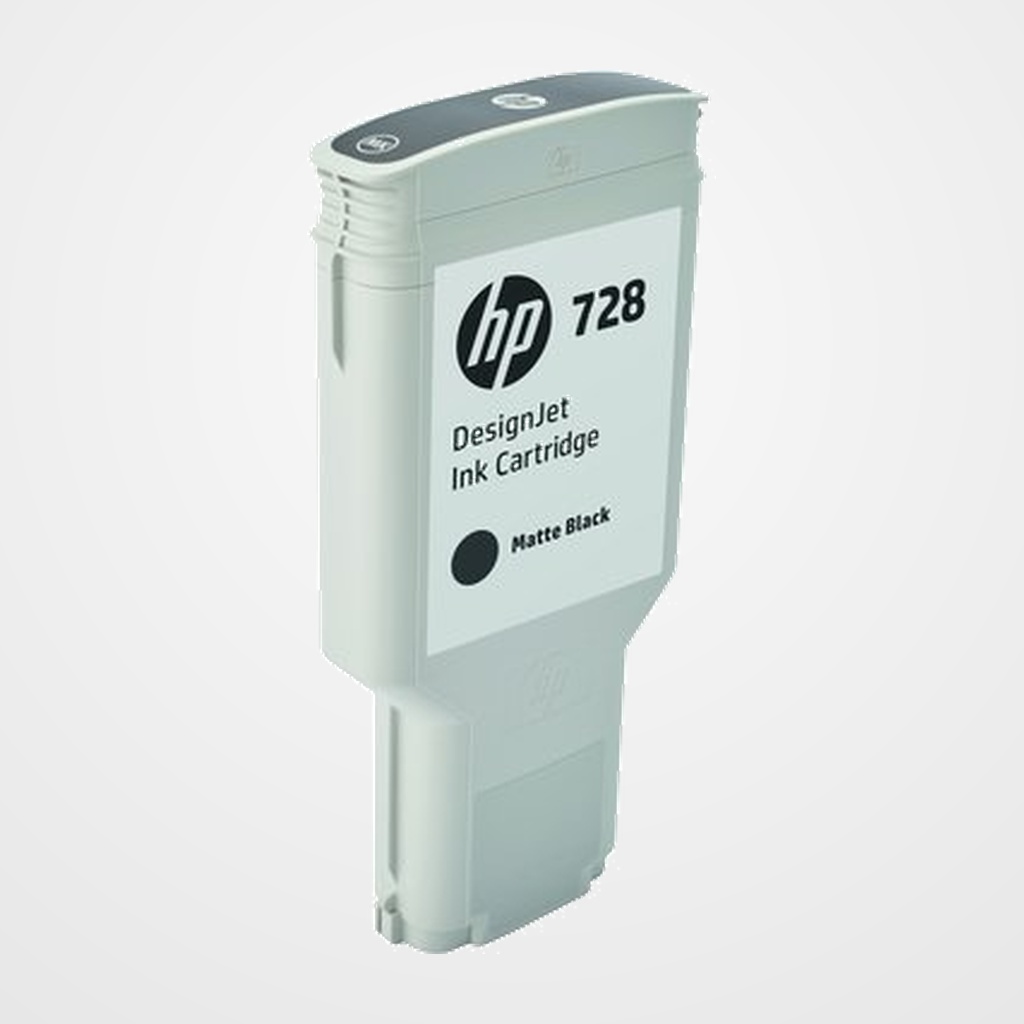 CARTUCHO INKJET HP F9J68A Nº728 DESIGNJET T730/T830 NEGRO MATE 300 ML.