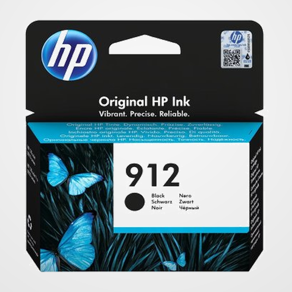CARTUCHO INKJET HP 3YL80AE Nº912 OFFICEJET  PRO 8012/8014/8015/8017/PRO-8022/8023/8024/8025 NEGRO (300 PAGINAS)