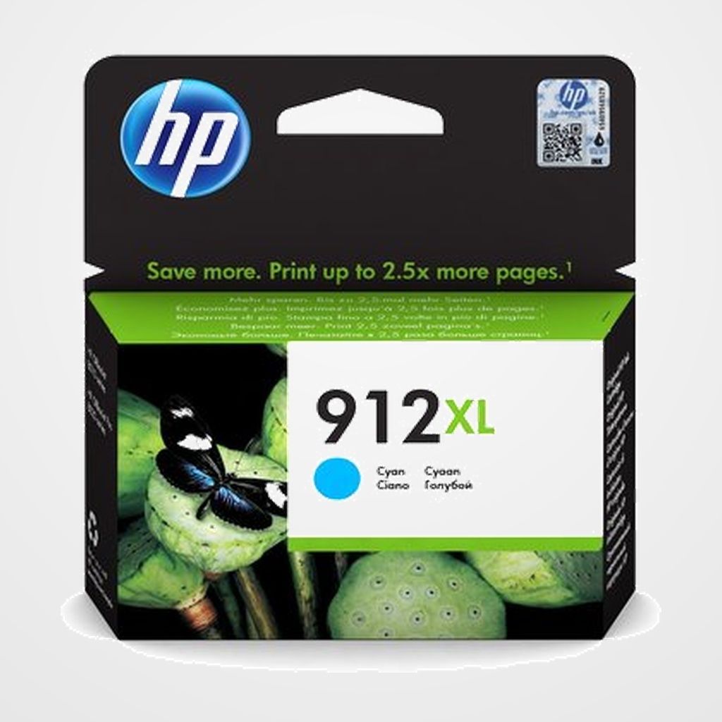 CARTUCHO INKJET HP 3YL81AE Nº912XL OFFICEJET  PRO 8012/8014/8015/8017/PRO-8022/8023/8024/8025 CIAN (825 PAGINAS)