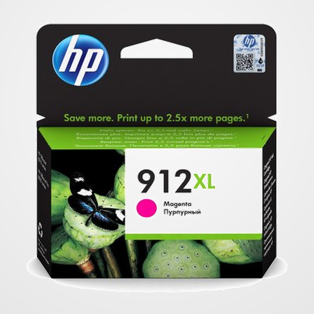 CARTUCHO INKJET HP 3YL82AE Nº912XL OFFICEJET  PRO 8012/8014/8015/8017/PRO-8022/8023/8024/8025 MAGENTA (825 PAGINAS)