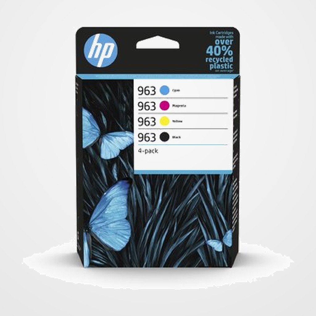 CARTUCHO INKJET HP 6ZC70AE Nº963 OFFICEJET PRO 9010/9013/9020/9023 PACK de 4 COLORES