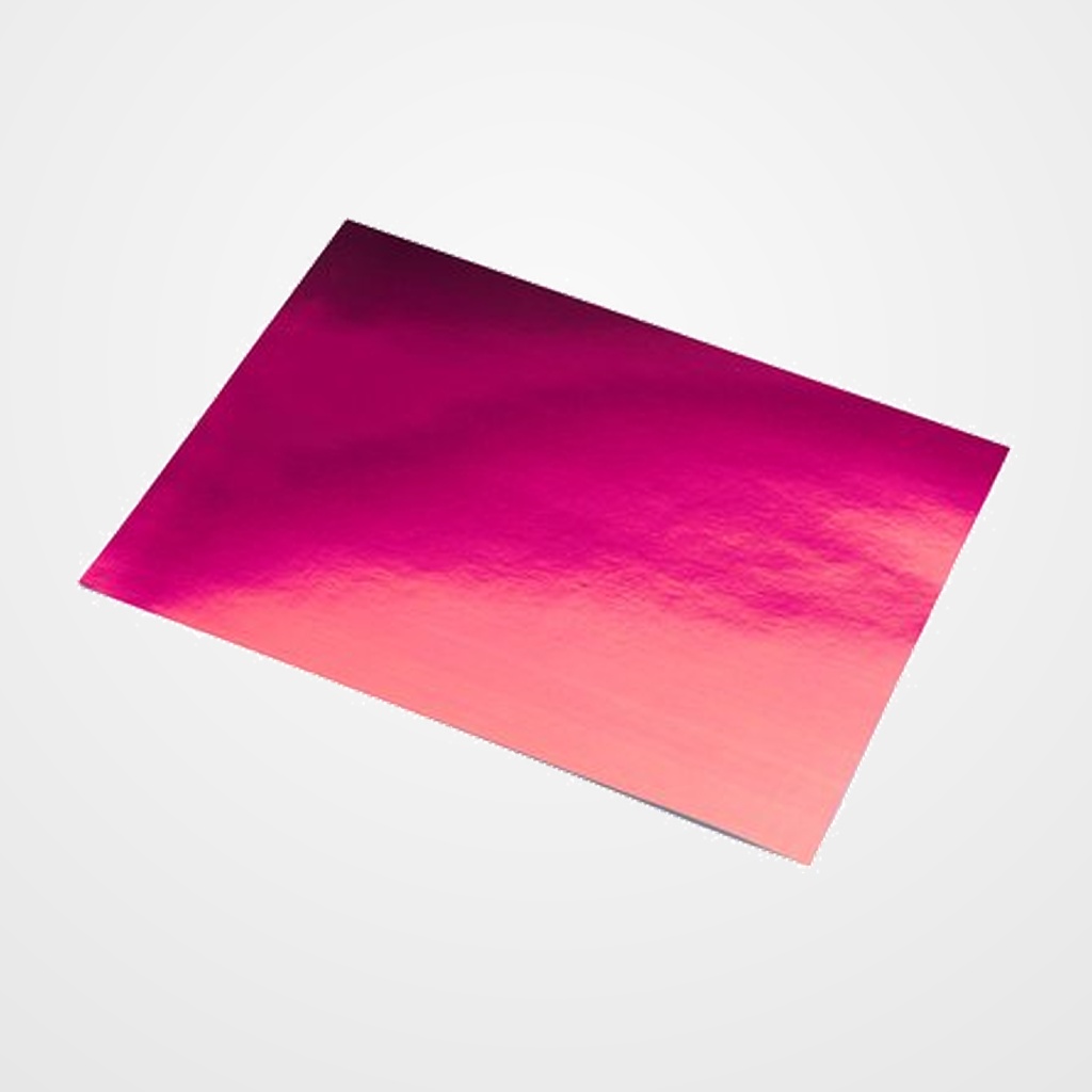 CARTULINA METALIZADA 50x65 cm SADIPAL 225g FUCSIA PAQUETE de 10