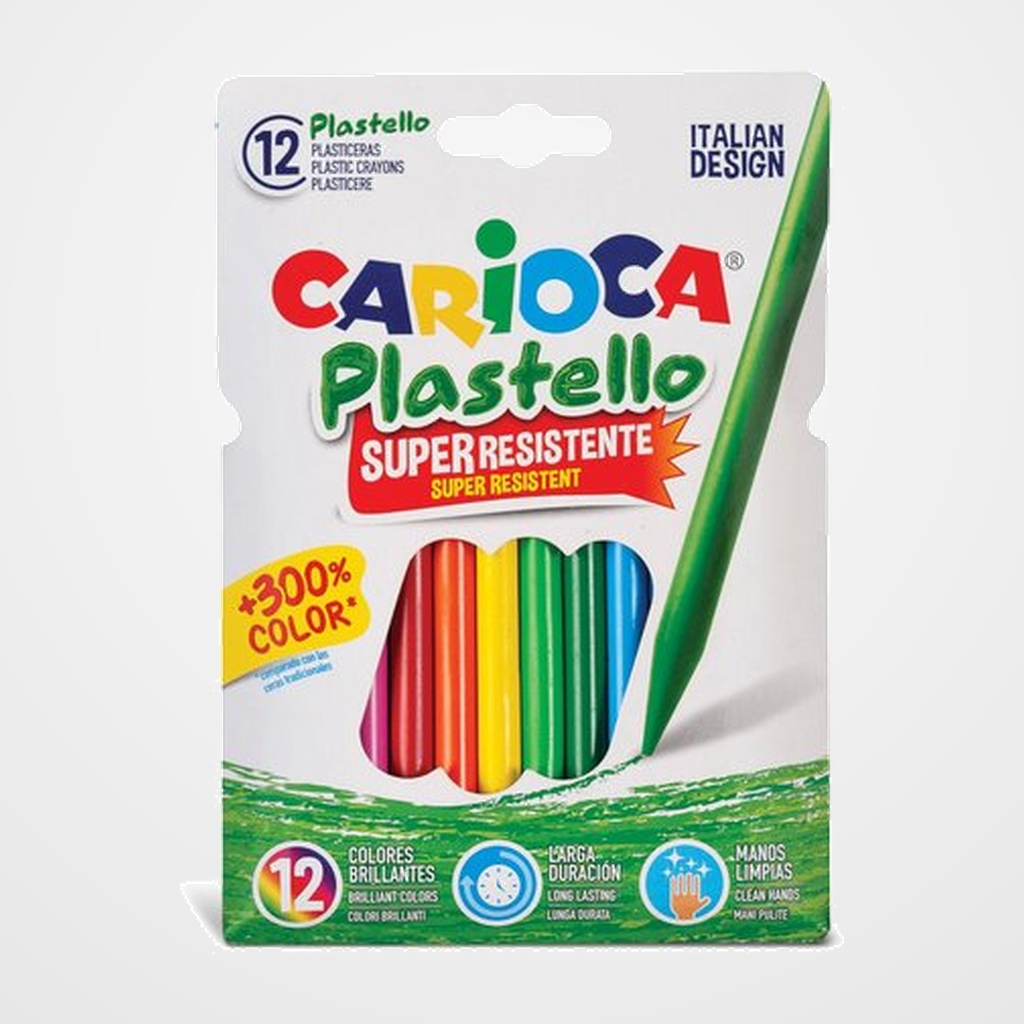 [16001178] CERAS CARIOCA PLASTICERA COLORES BRILLANTES BLISTER de 12
