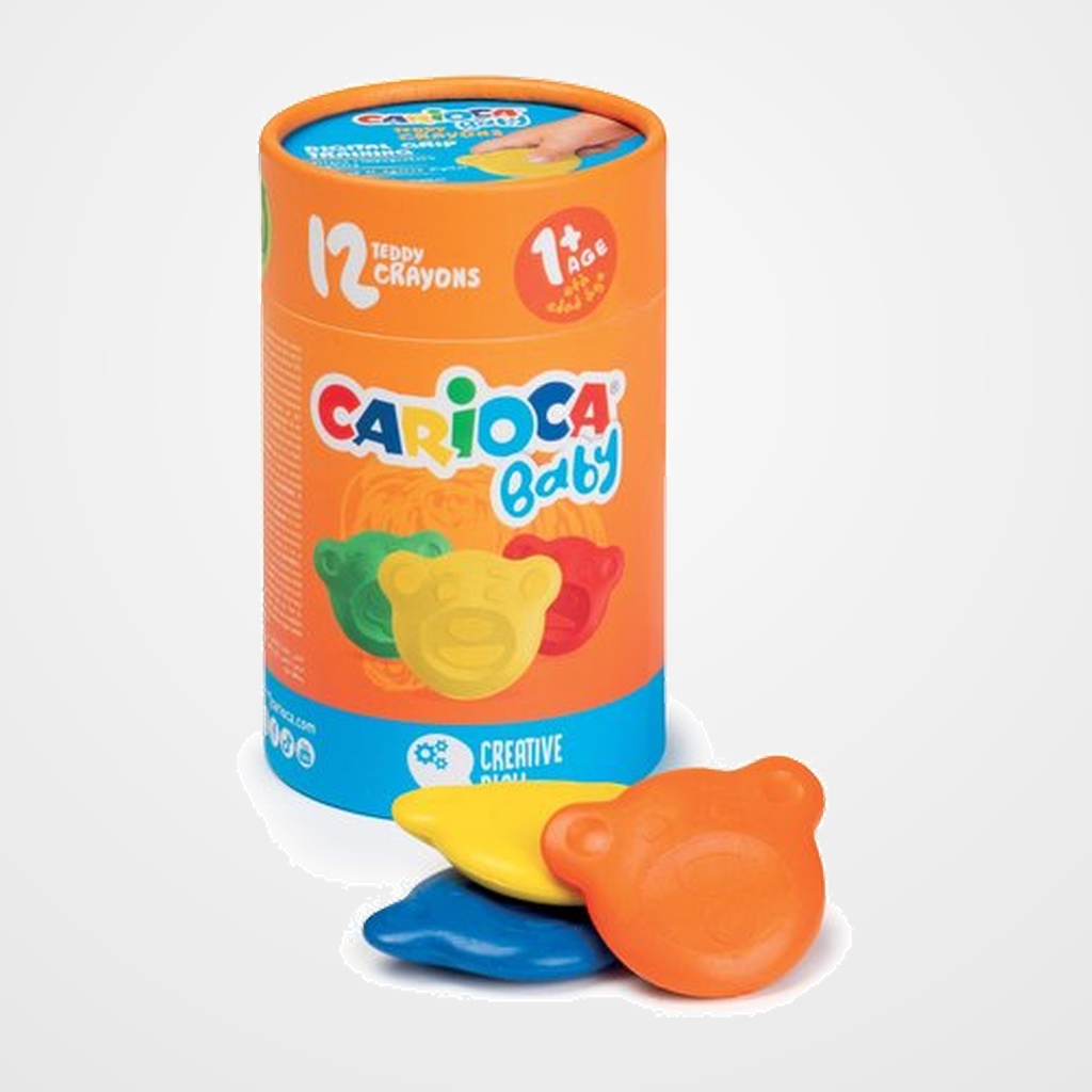 CERAS de COLORES CARIOCA BABY TEDDY CAJA de 12