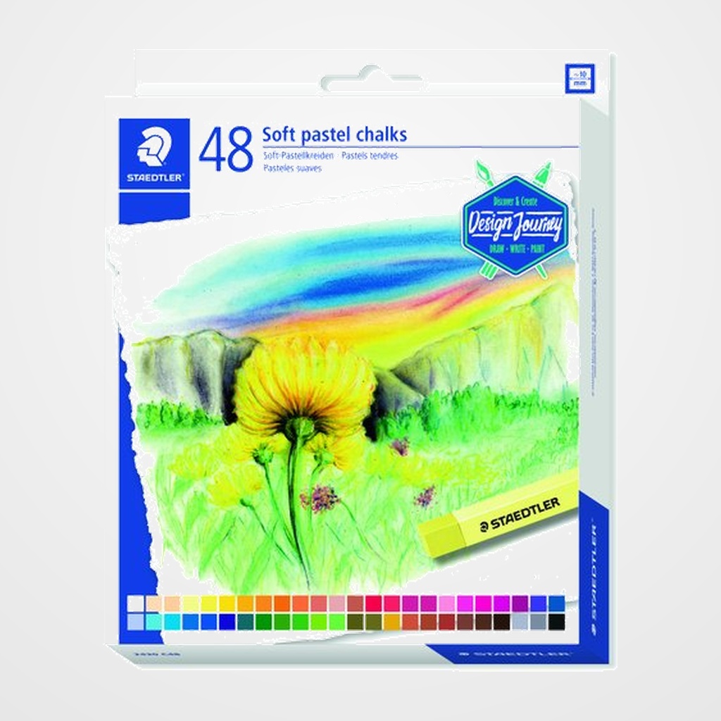 CERAS PASTEL STAEDTLER 2430 DESIGN JOURNEY SUAVES ESTUCHE de 48