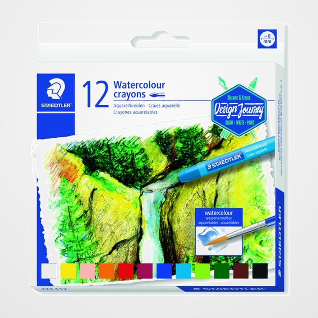 CERAS STAEDTLER 223 DESIGN JOURNEY ACUARELABLES ESTUCHE de 12