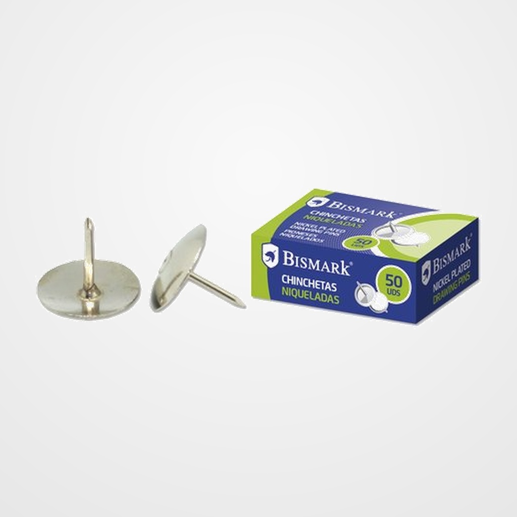 CHINCHETA BISMARK NIQUELADA CAJA de 50