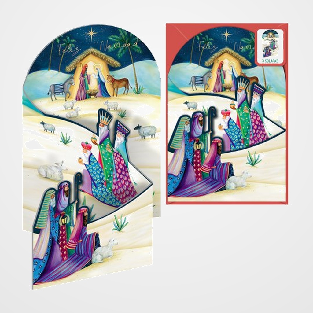 CHRISTMAS DOHE ESCENAS DESPLEGABLES 115x170 ESTRELLA DE ORIENTE