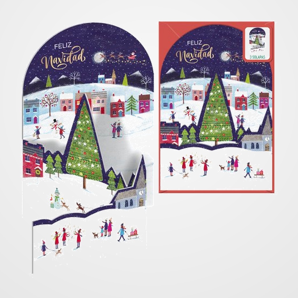 CHRISTMAS DOHE ESCENAS DESPLEGABLES 115x170 MAÑANA DE NAVIDAD