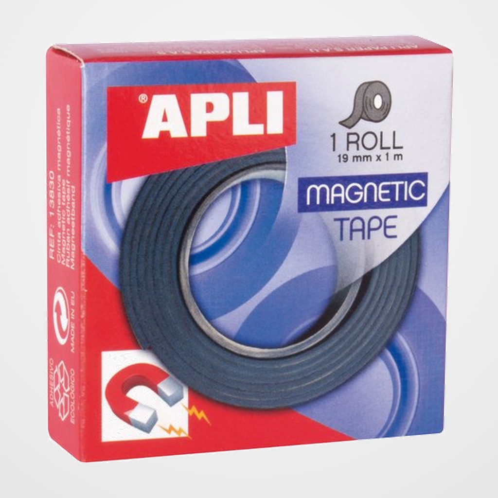 CINTA ADHESIVA APLI MAGNETICA rollo 1m x 19mm