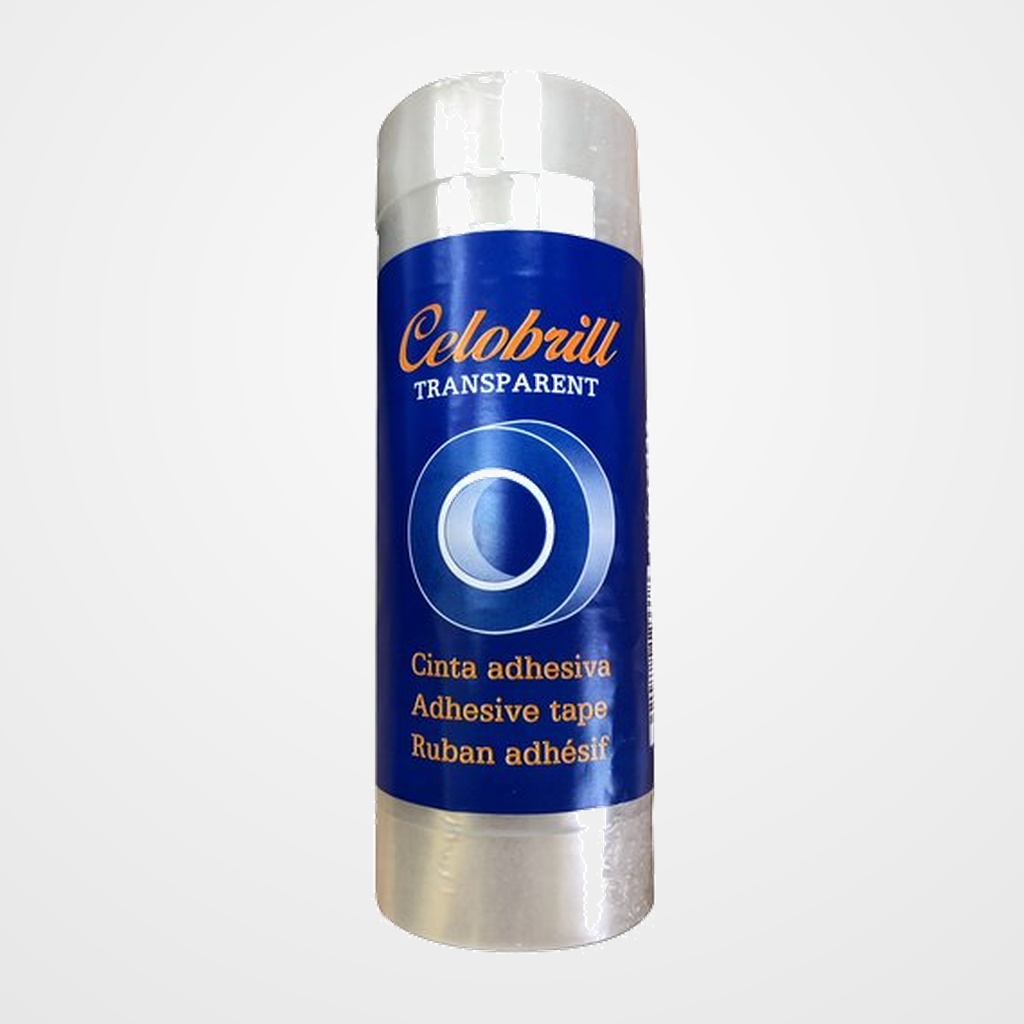 CINTA ADHESIVA CELOBRILL TRANSPARENTE rollo 33x19 PAQUETE DE 8