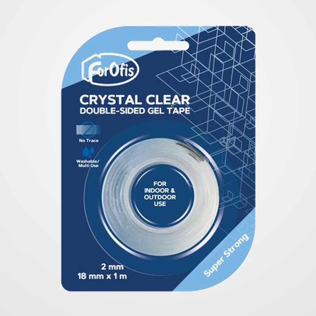 CINTA ADHESIVA DOBLE CARA FOROFIS GEL 2m x18mm