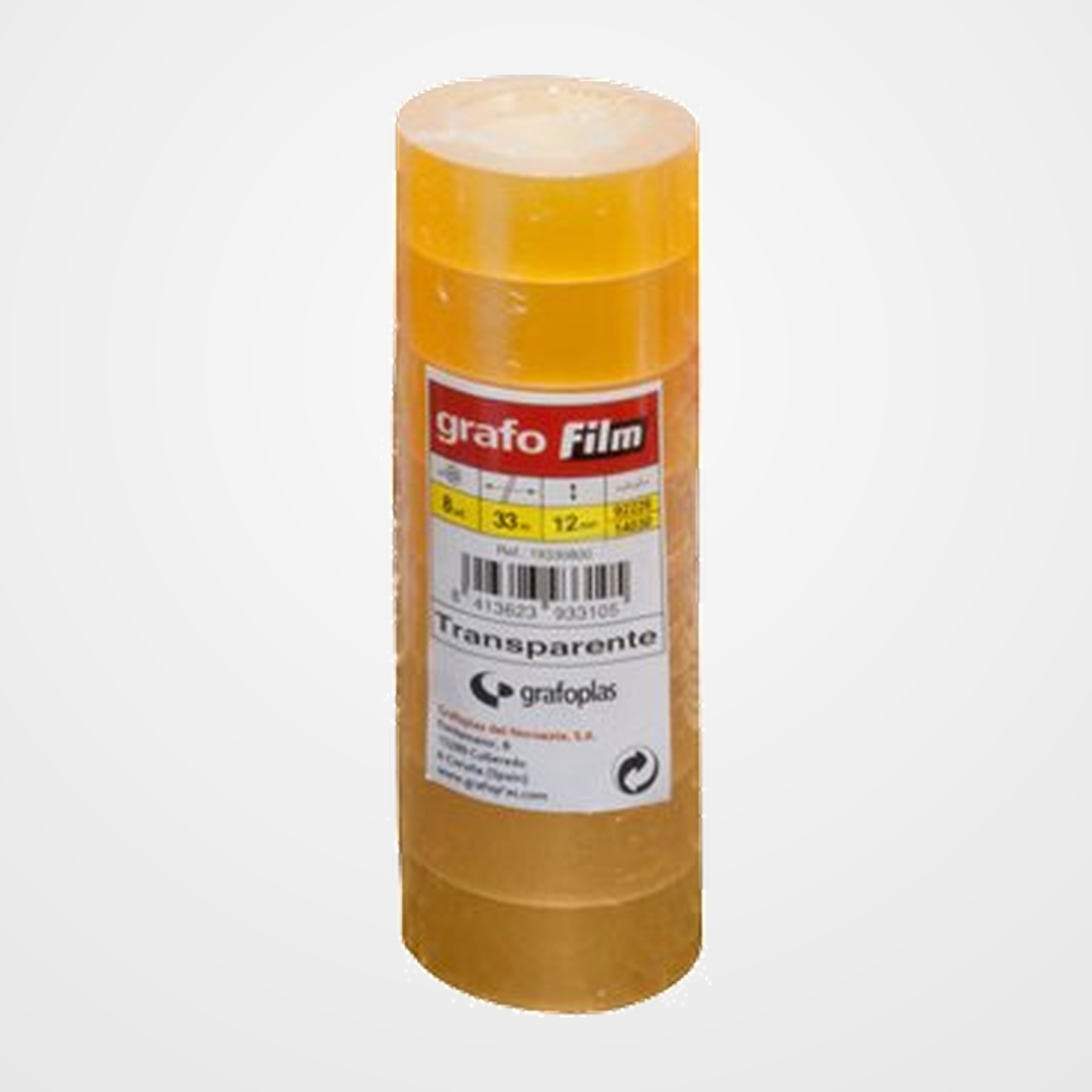 CINTA ADHESIVA GRAFOFILM TRANSPARENTE rollo 33x12