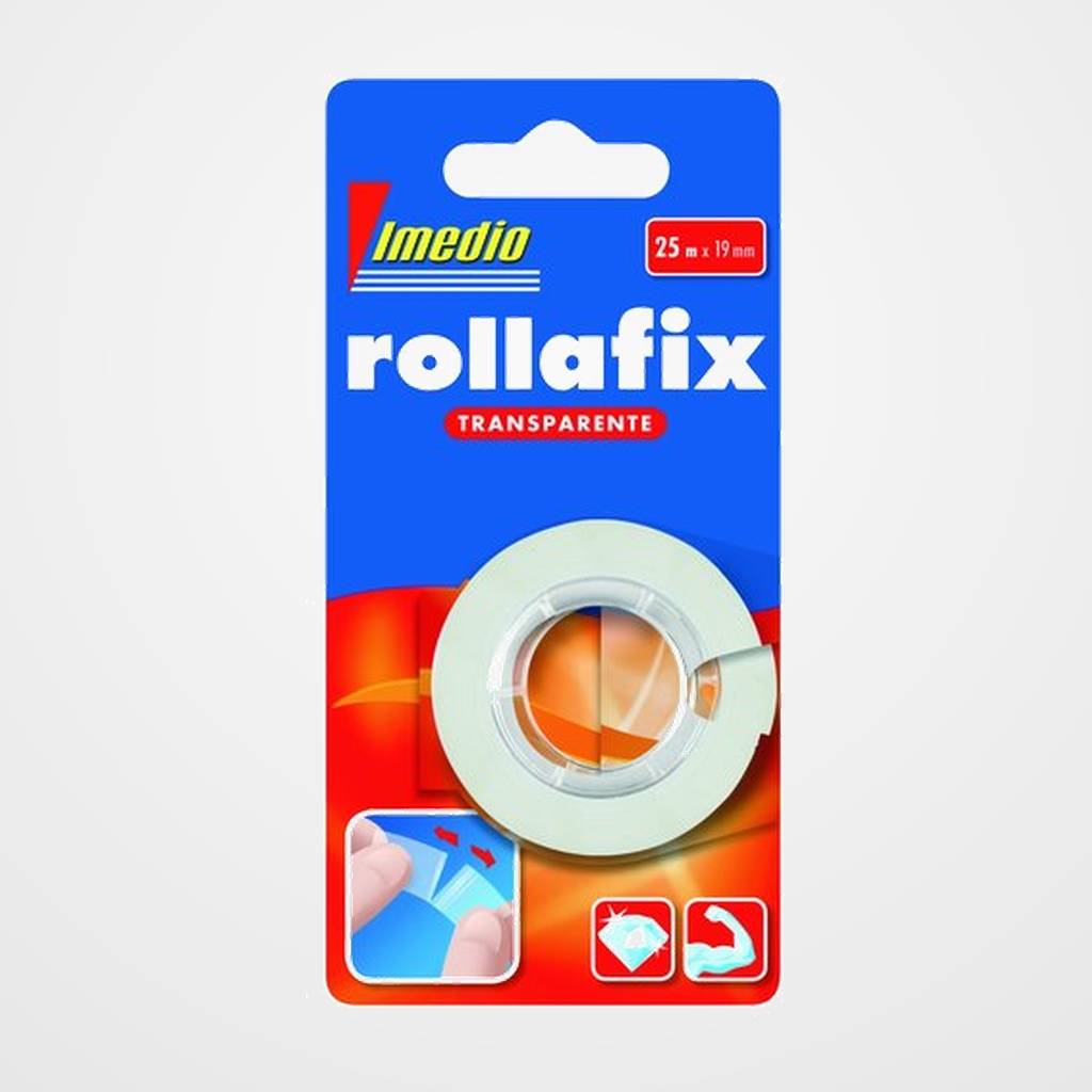 CINTA ADHESIVA IMEDIO ROLLAFIX TRANSPARENTE rollo 25x19